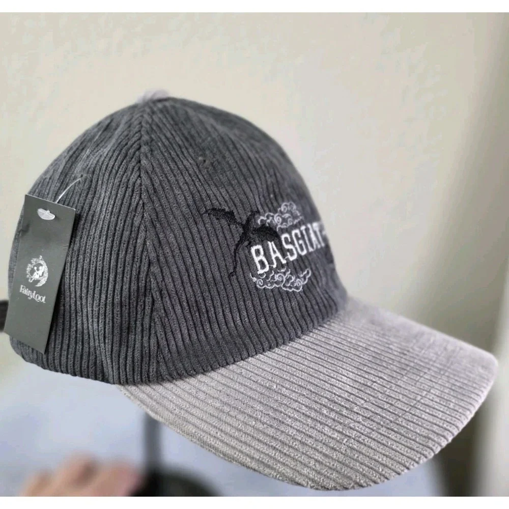 NWT Fairyloot Fourth‎ Wing Grey Corduroy Baseball Cap Rebecca Yarros Basgiath